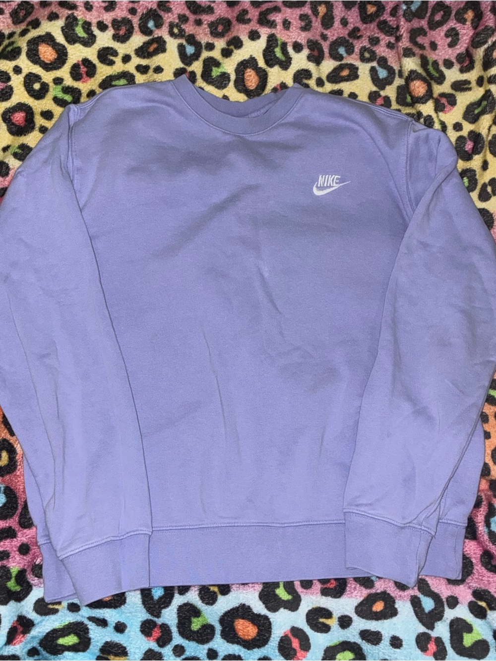 Nike Purple Crewneck Sweatshirt with White Swoosh